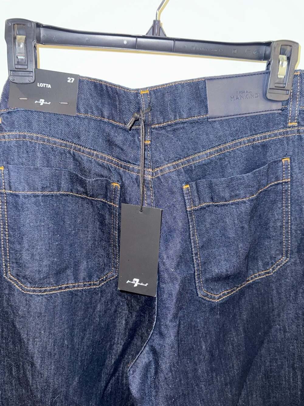 7 For All Mankind High-Waist Wide Leg Patch Pocket Jeans - Picture 3 of 6